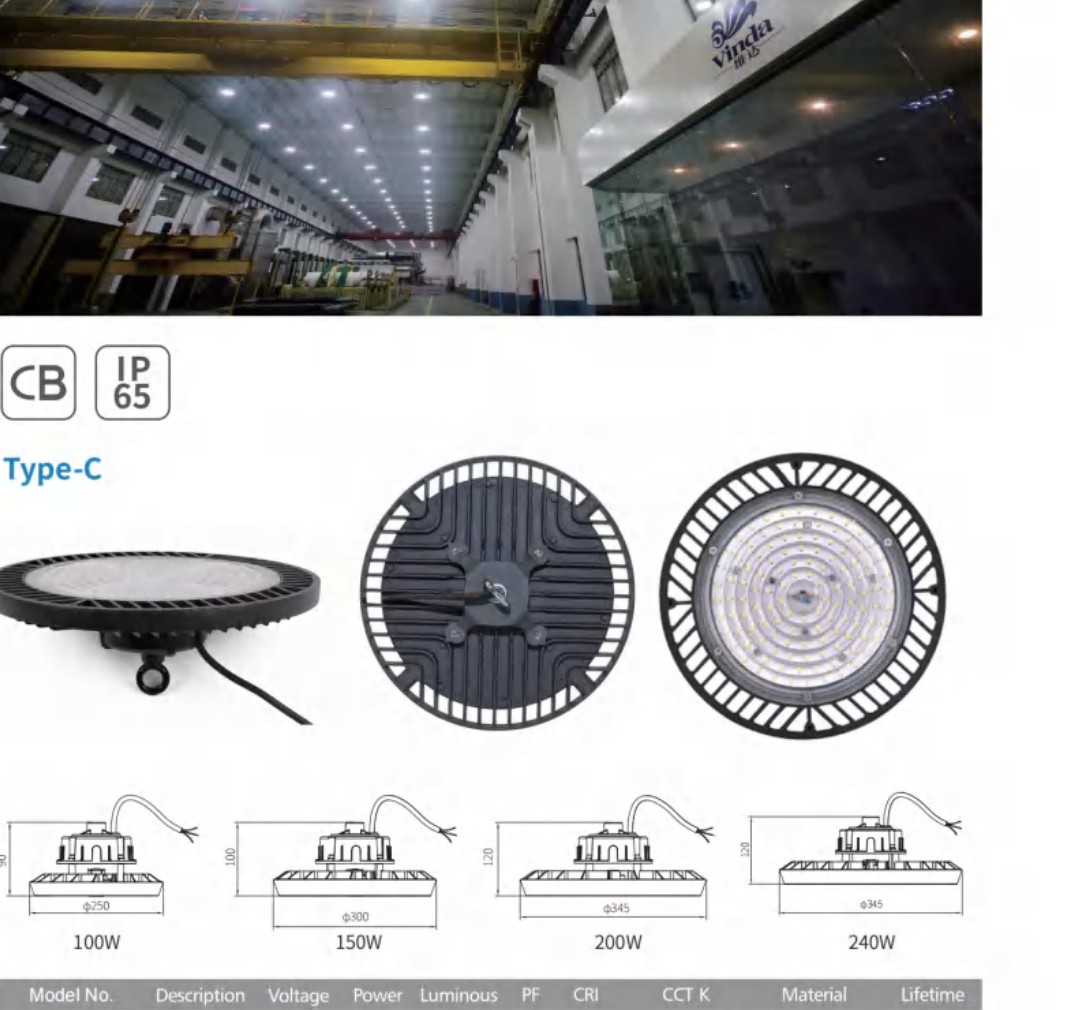 Industrial UFO High Bay Light Type-C